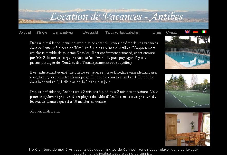 Location 3 pièces à ANTIBES, PISCINE et TENNIS Location 3 pièces à ANTIBES, PISCINE et TENNIS